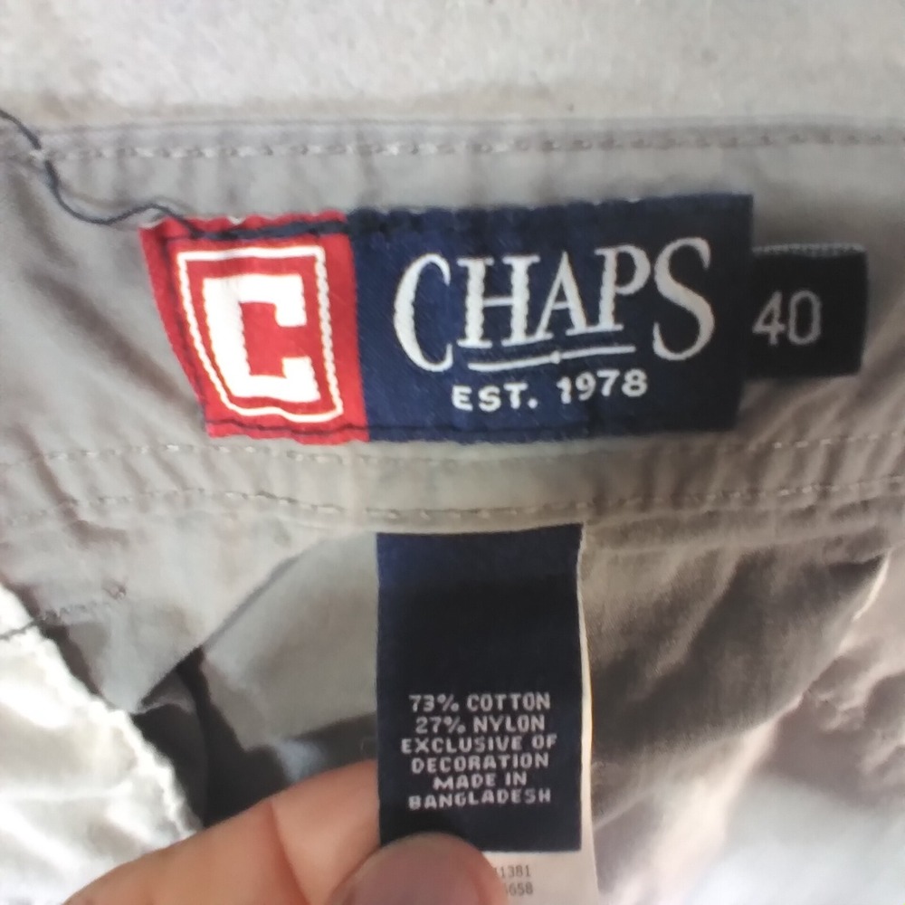 Chaps Ralph Lauren cargo shorts men's 38 x 11 gray cotton outdoor urban preepy - Picture 11 of 12